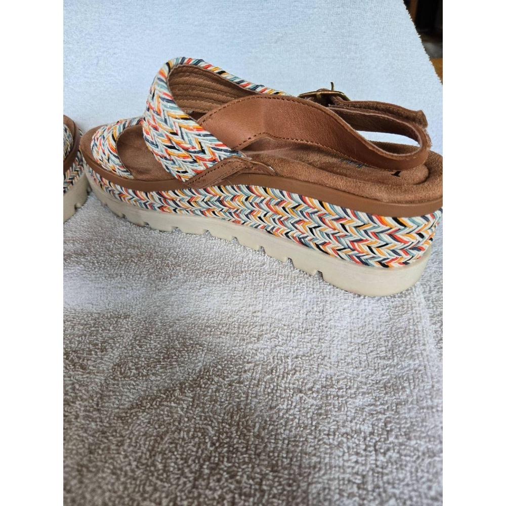 Jambu Destiny Sandals 8.5M Multicolor Wedge Braided Straps Chunky Sole Boho - Picture 4 of 9